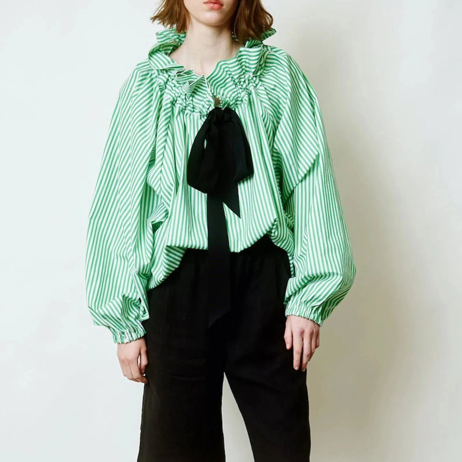 Puffed Cotton Blouse for Women - Lightweight, Casual Style - Perfect for Everyday Wear and Spring Outfits