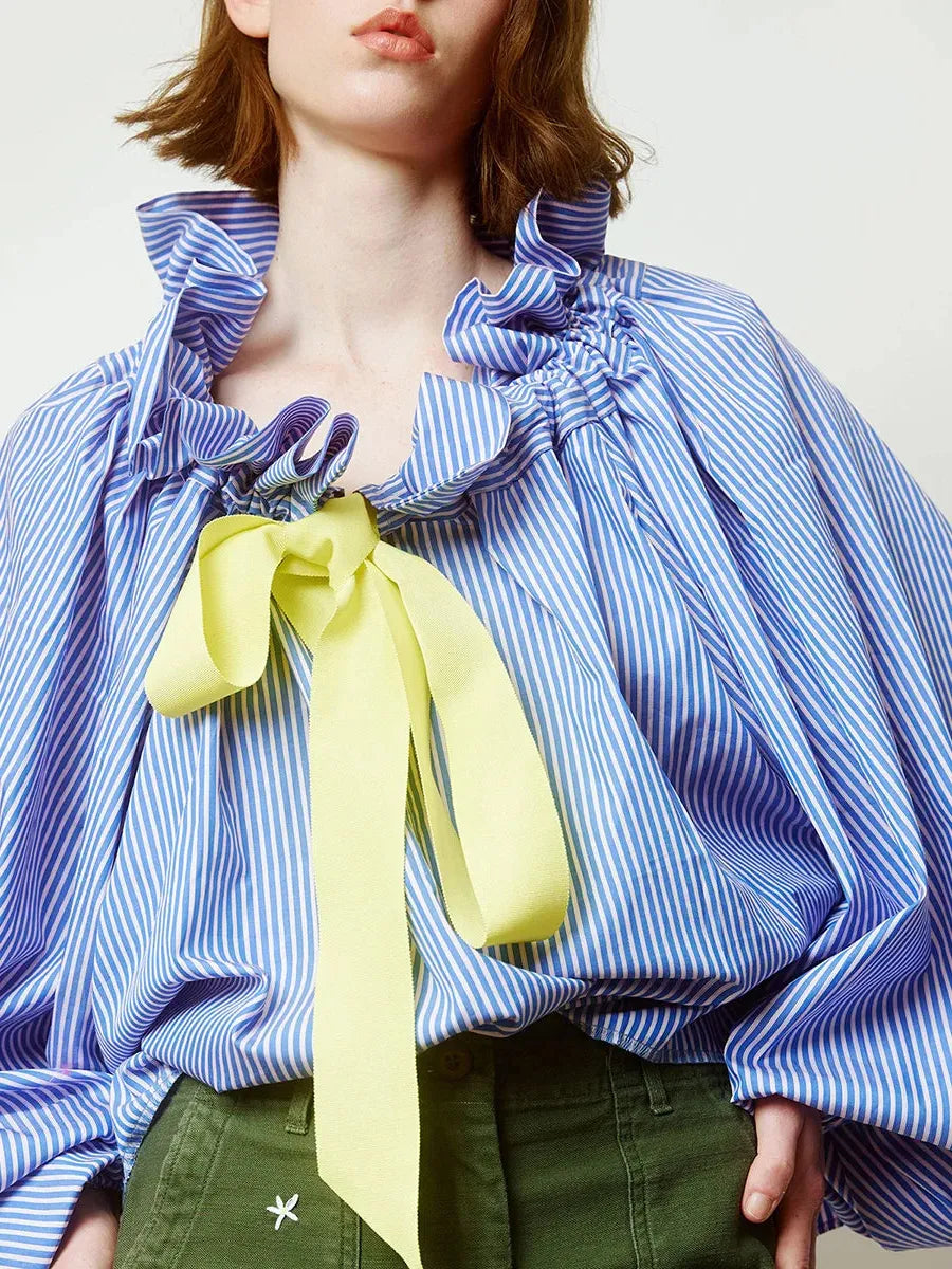 Puffed Cotton Blouse for Women - Lightweight, Casual Style - Perfect for Everyday Wear and Spring Outfits