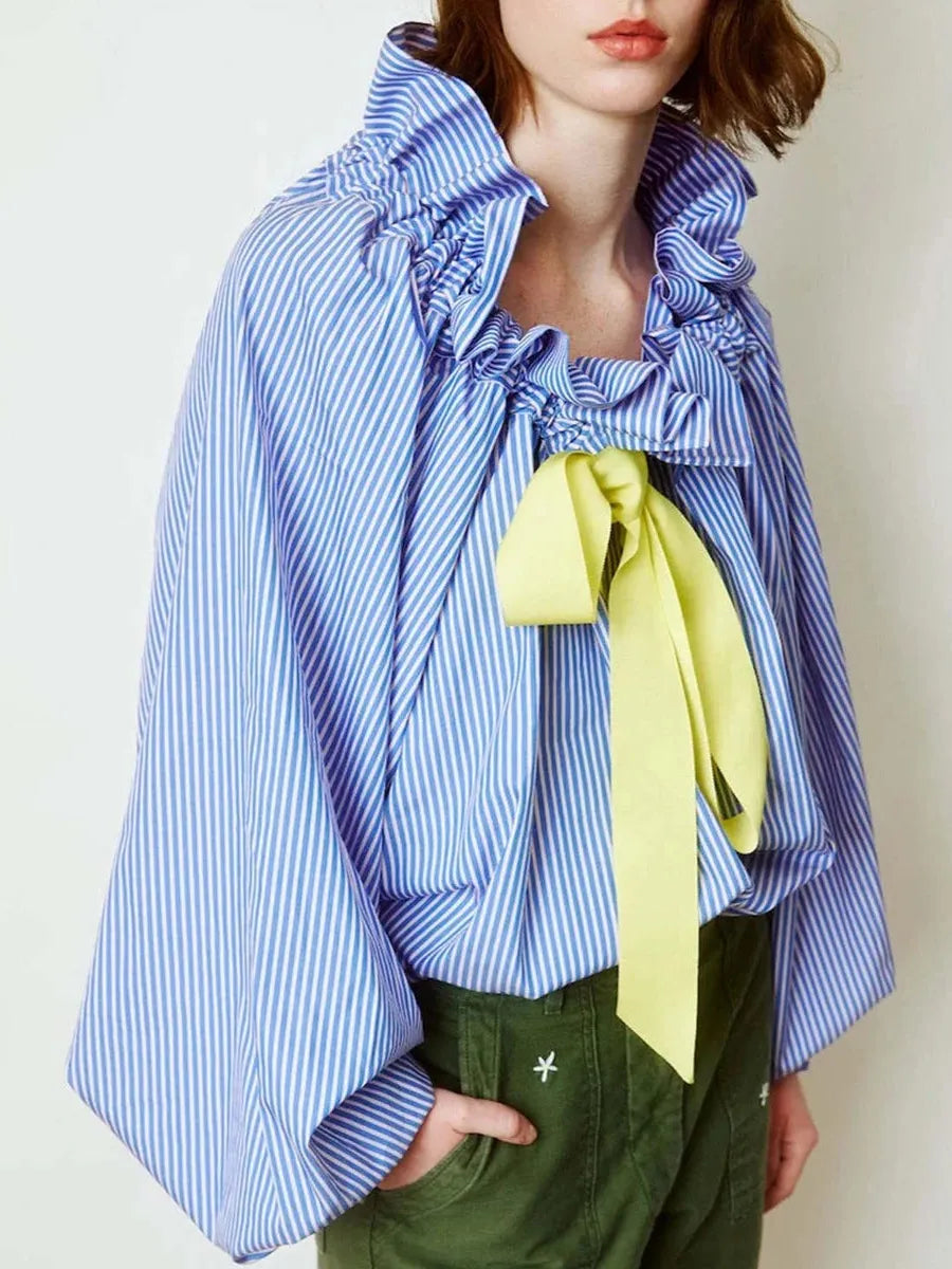 Puffed Cotton Blouse for Women - Lightweight, Casual Style - Perfect for Everyday Wear and Spring Outfits