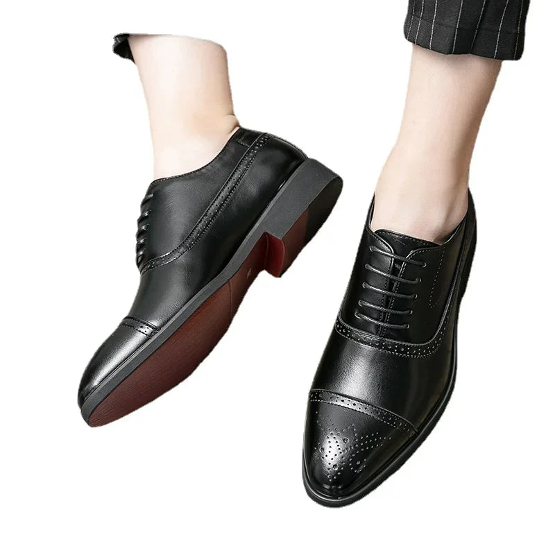 Red Leather Oxford Shoes for Men | Classic Dress Footwear for Formal and Casual Occasions