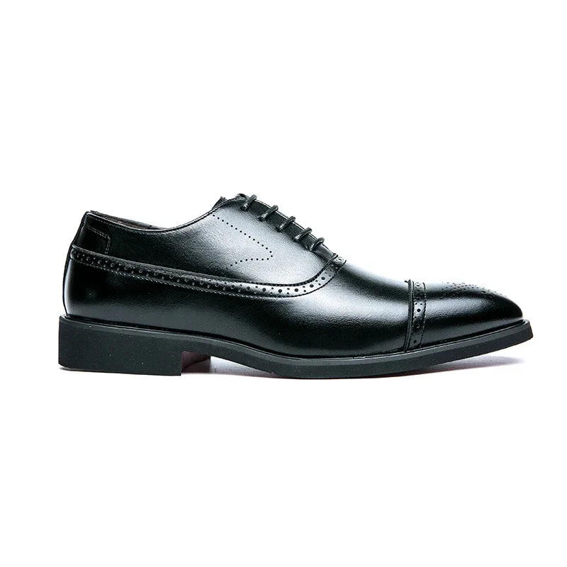 Red Leather Oxford Shoes for Men | Classic Dress Footwear for Formal and Casual Occasions