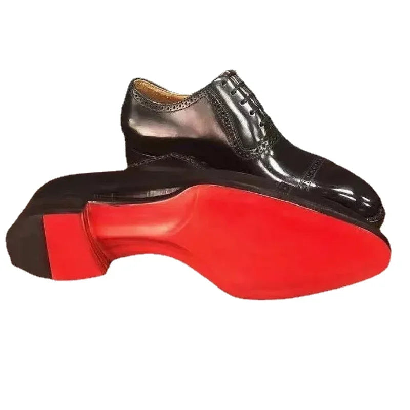 Red Leather Oxford Shoes for Men | Classic Dress Footwear for Formal and Casual Occasions