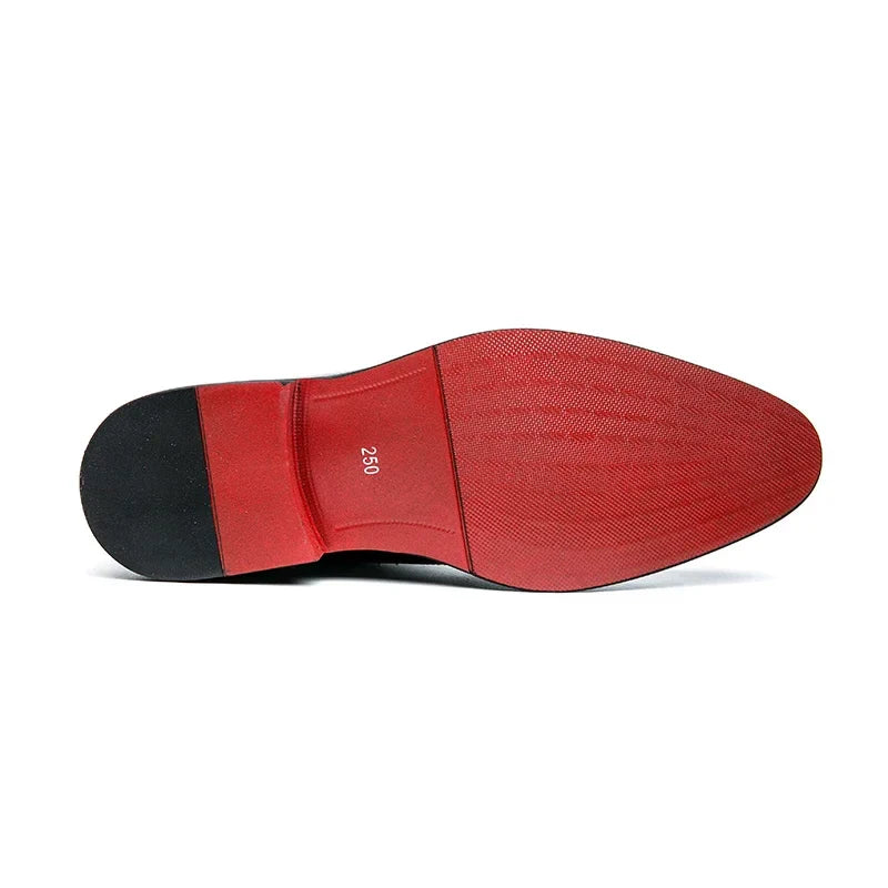 Red Leather Oxford Shoes for Men | Classic Dress Footwear for Formal and Casual Occasions