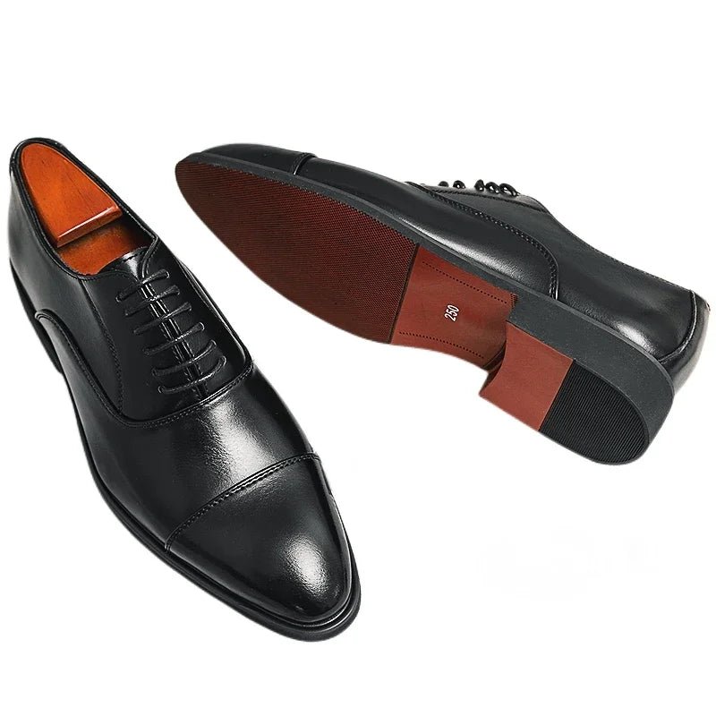 Red Leather Oxford Shoes for Men | Classic Dress Footwear for Formal and Casual Occasions