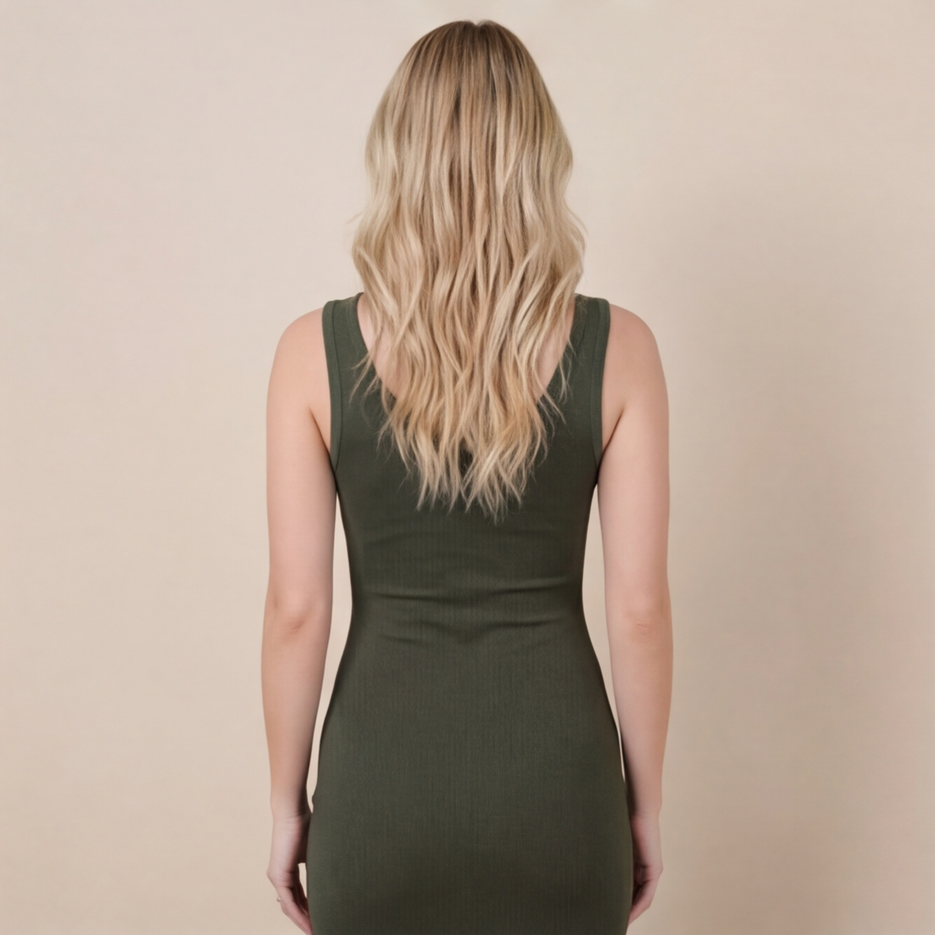 Ribbed Maxi Dress - Sleeveless Style for Casual Wear - Comfortable and Versatile Fabric