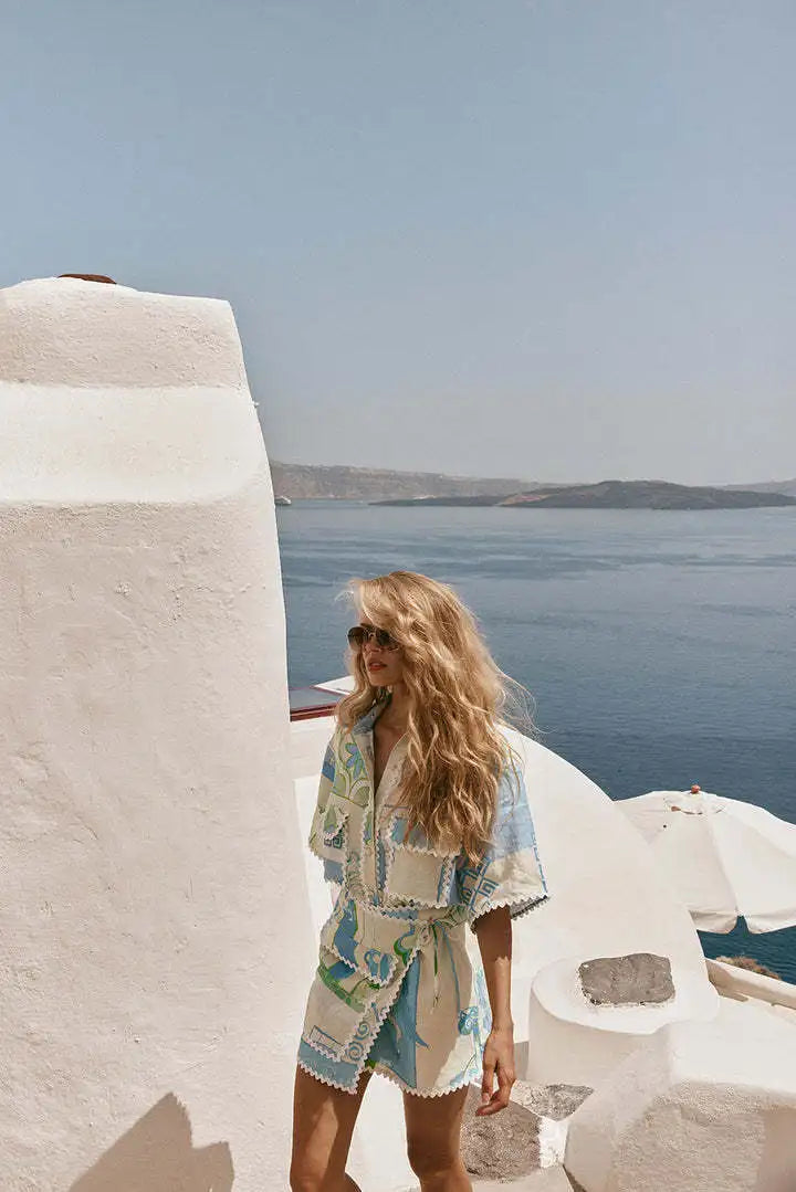 Riviera Print Art Set - High-Quality Paper Wall Decor for Home or Office - Coastal Themed Design