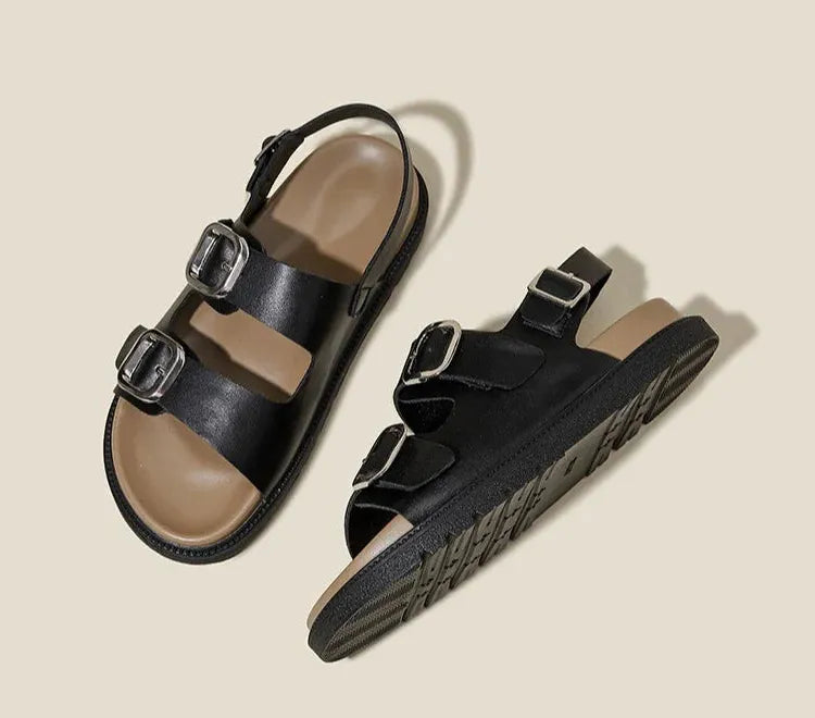 Rose Strap Sandals for Women - Comfortable Casual Footwear - Stylish Summer Sandals in Elegant Design