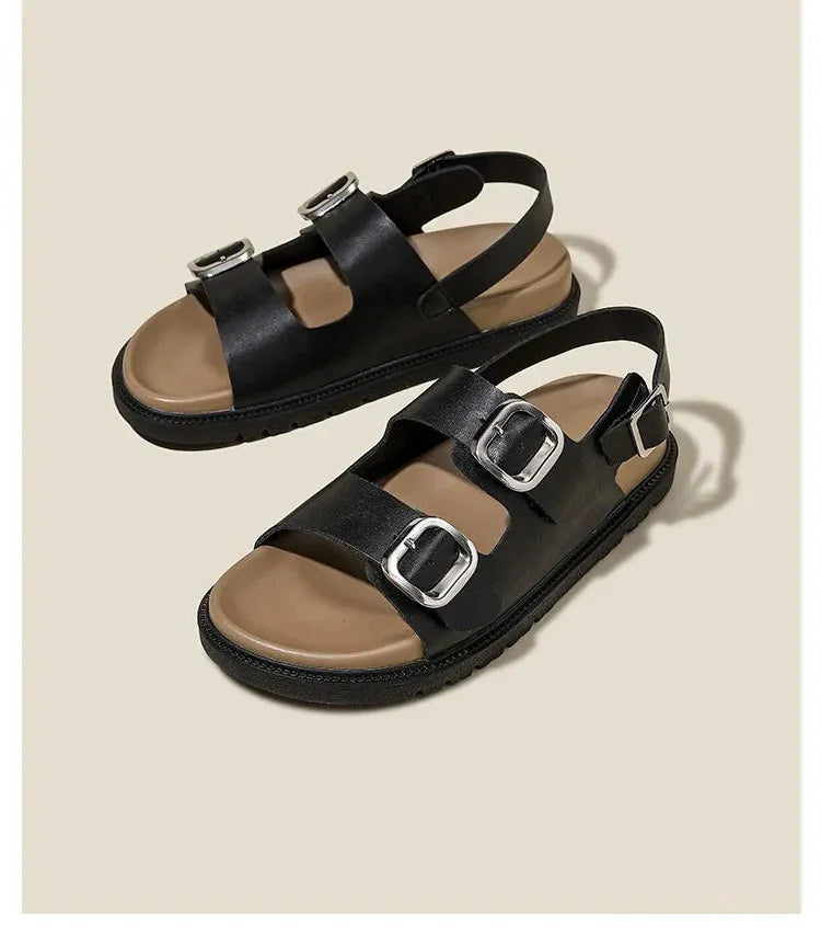Rose Strap Sandals for Women - Comfortable Casual Footwear - Stylish Summer Sandals in Elegant Design