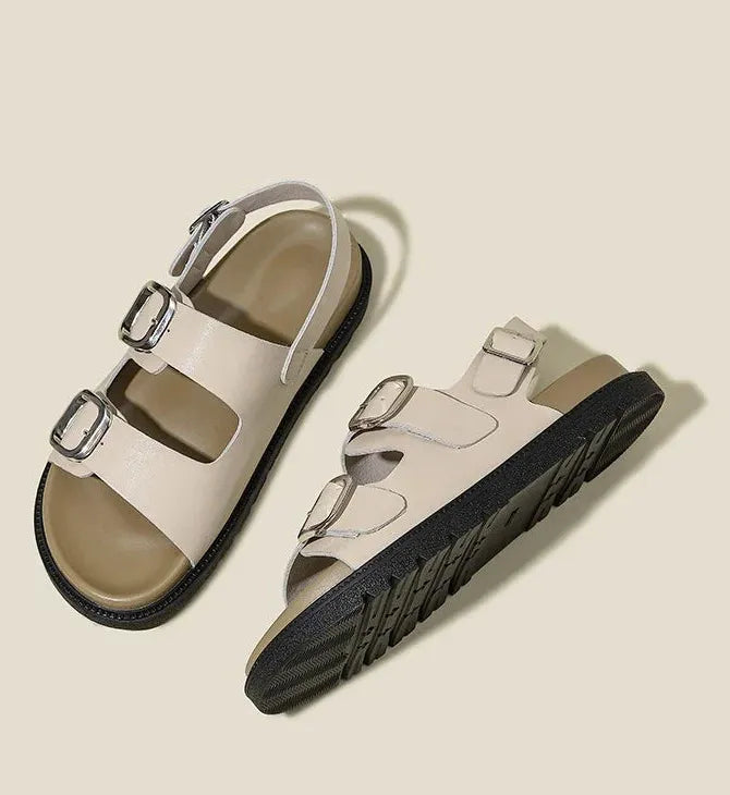 Rose Strap Sandals for Women - Comfortable Casual Footwear - Stylish Summer Sandals in Elegant Design