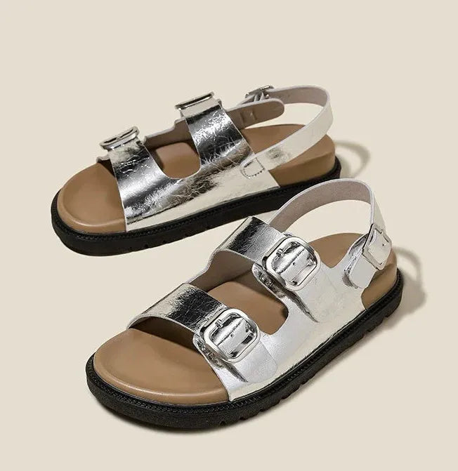 Rose Strap Sandals for Women - Comfortable Casual Footwear - Stylish Summer Sandals in Elegant Design