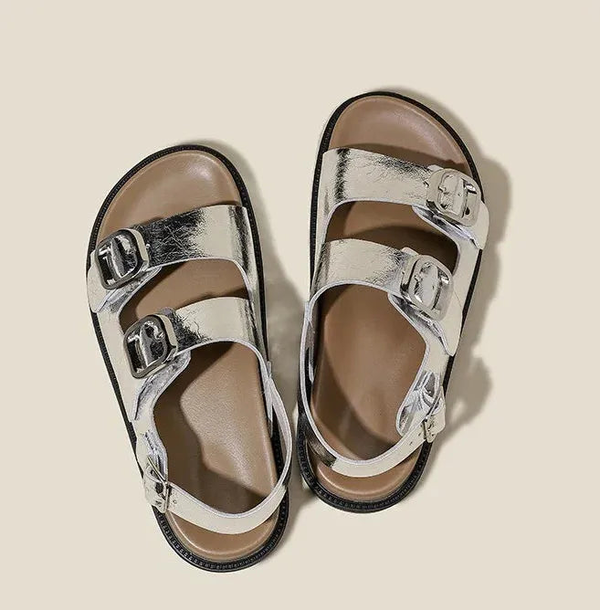 Rose Strap Sandals for Women - Comfortable Casual Footwear - Stylish Summer Sandals in Elegant Design