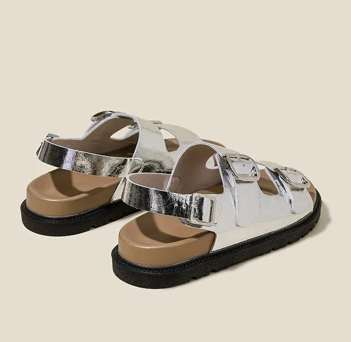 Rose Strap Sandals for Women - Comfortable Casual Footwear - Stylish Summer Sandals in Elegant Design