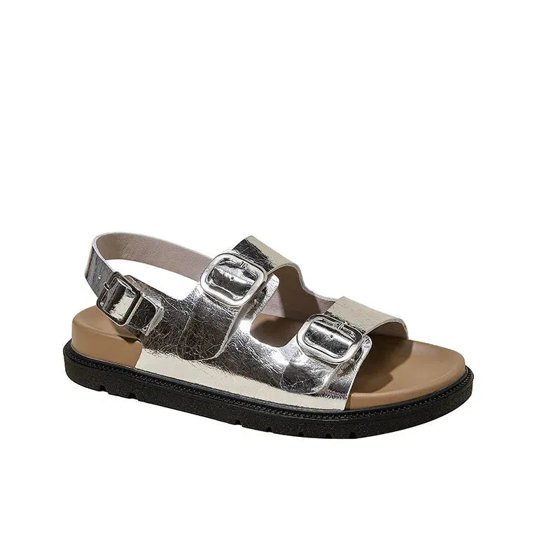 Rose Strap Sandals for Women - Comfortable Casual Footwear - Stylish Summer Sandals in Elegant Design