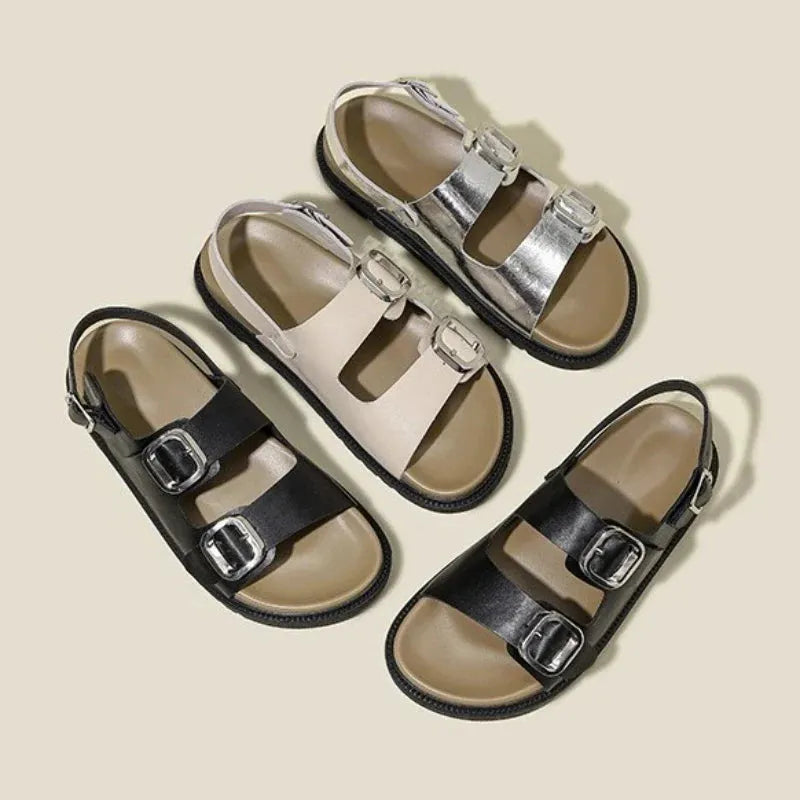 Rose Strap Sandals for Women - Comfortable Casual Footwear - Stylish Summer Sandals in Elegant Design