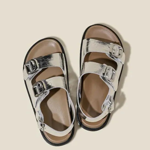 Rose Strap Sandals for Women - Comfortable Casual Footwear - Stylish Summer Sandals in Elegant Design