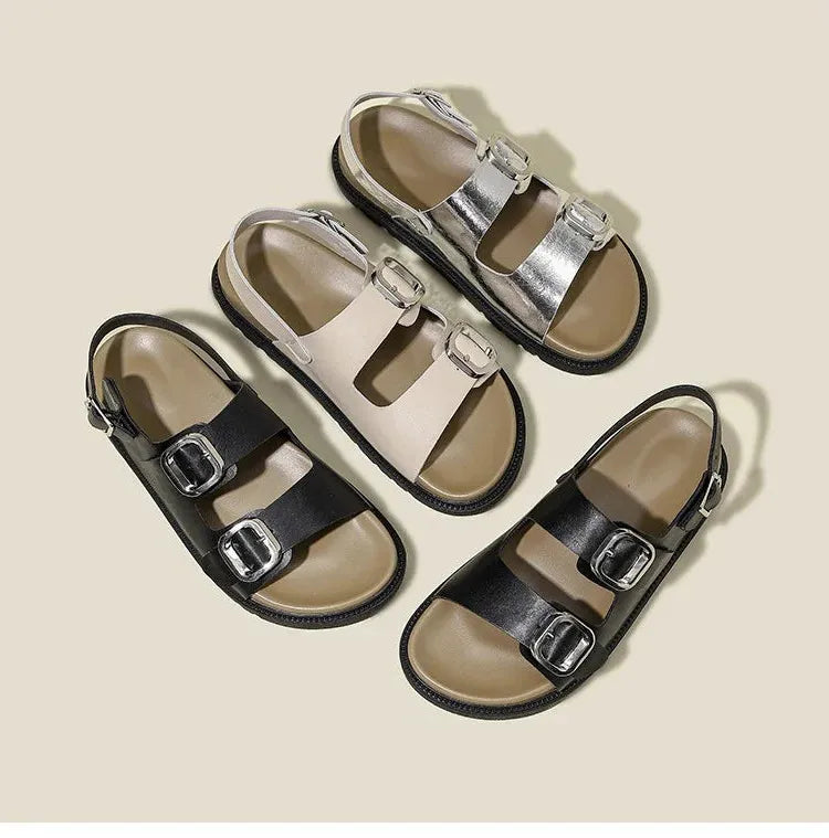 Rose Strap Sandals for Women - Comfortable Casual Footwear - Stylish Summer Sandals in Elegant Design