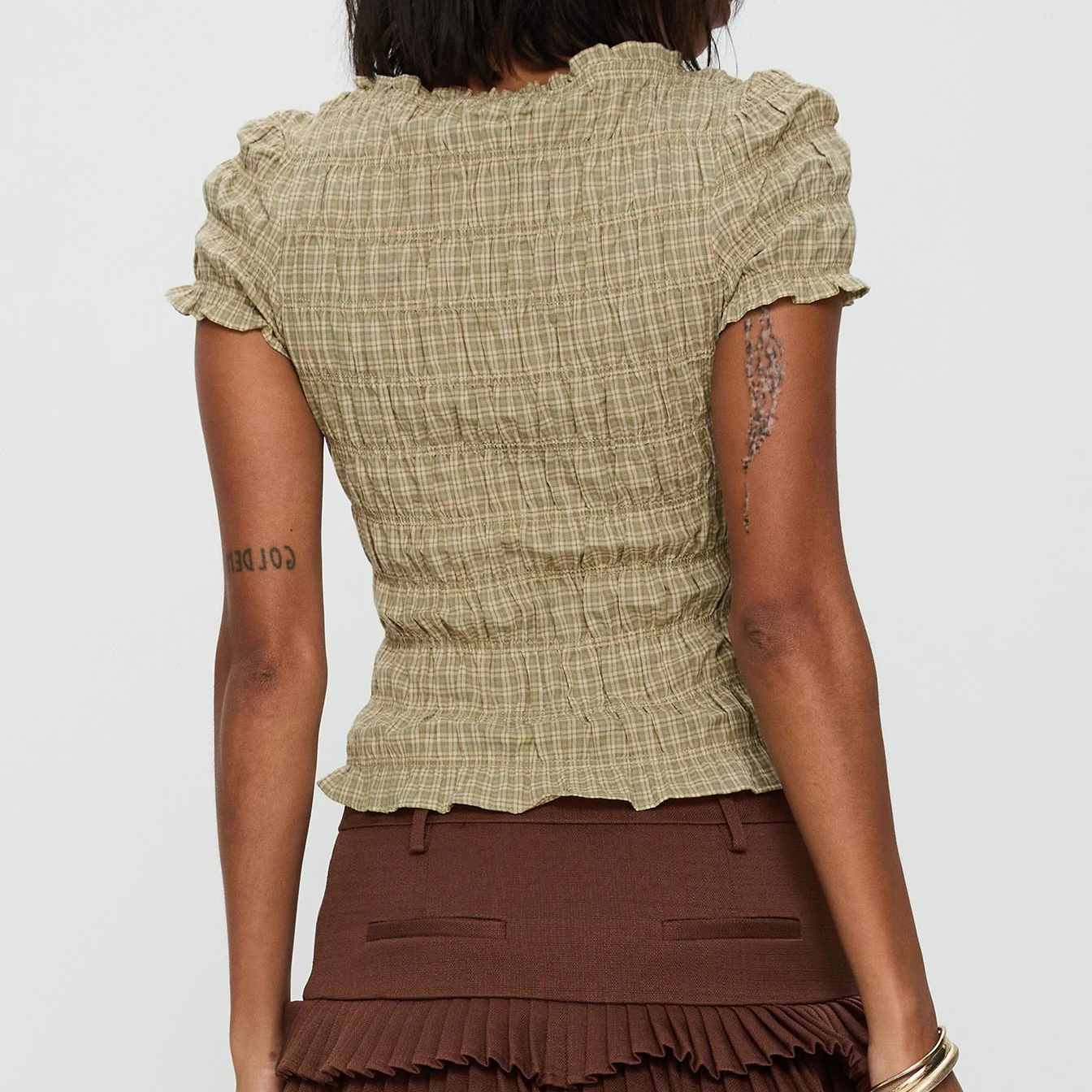 Ruffle Detail Women's Top - Lightweight Fabric - Casual Style - Perfect for Everyday Wear - Available in Multiple Colors