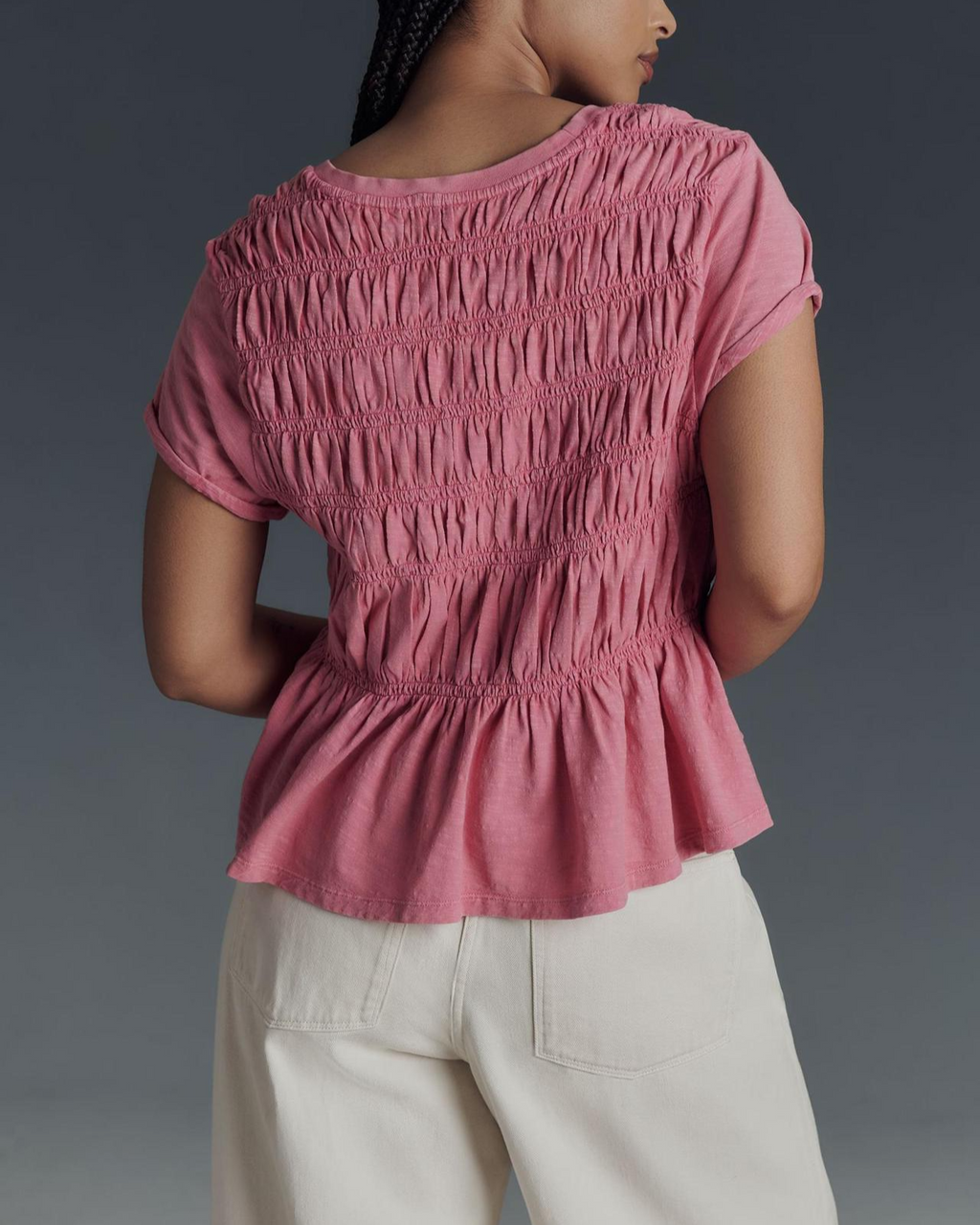 Ruffle Detail Women's Top in Lightweight Fabric for Casual or Dressy Occasions