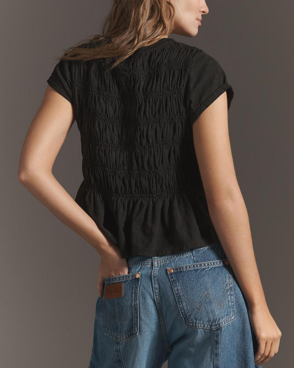Ruffle Detail Women's Top in Lightweight Fabric for Casual or Dressy Occasions