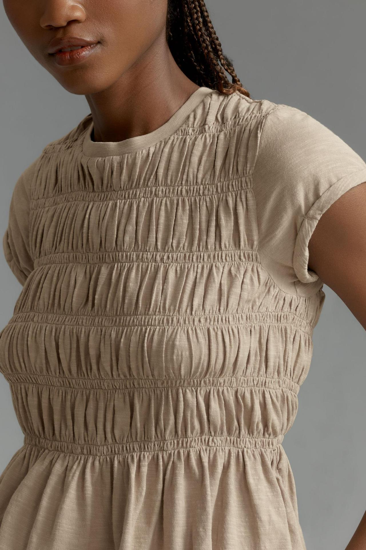 Ruffle Detail Women's Top in Lightweight Fabric for Casual or Dressy Occasions
