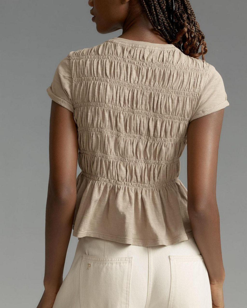 Ruffle Sleeve Women's Top in Lightweight Fabric for Casual Wear and Everyday Style