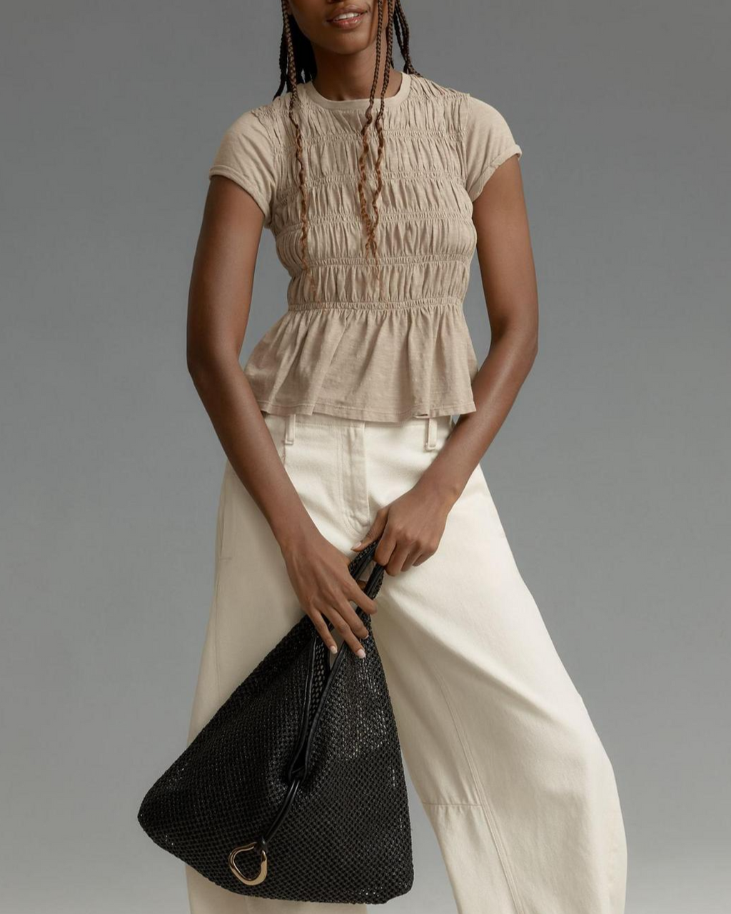 Ruffle Sleeve Women's Top in Lightweight Fabric for Casual Wear and Everyday Style