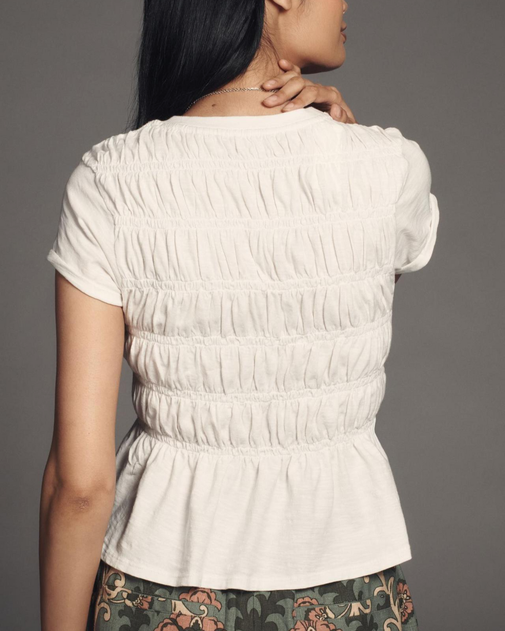 Ruffle Sleeve Women's Top in Lightweight Fabric for Casual Wear and Everyday Style