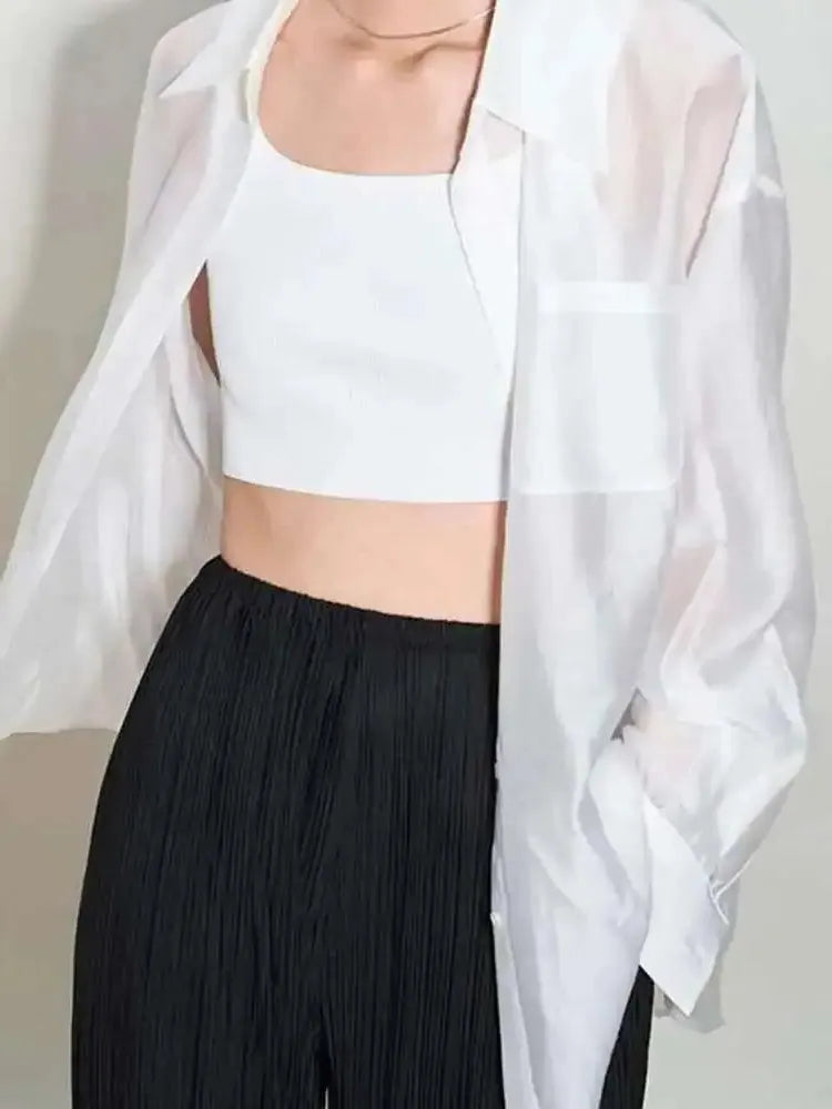 Silk Poplin Blouse for Women - Lightweight Flowing Design for Casual or Office Wear - Available in Multiple Colors