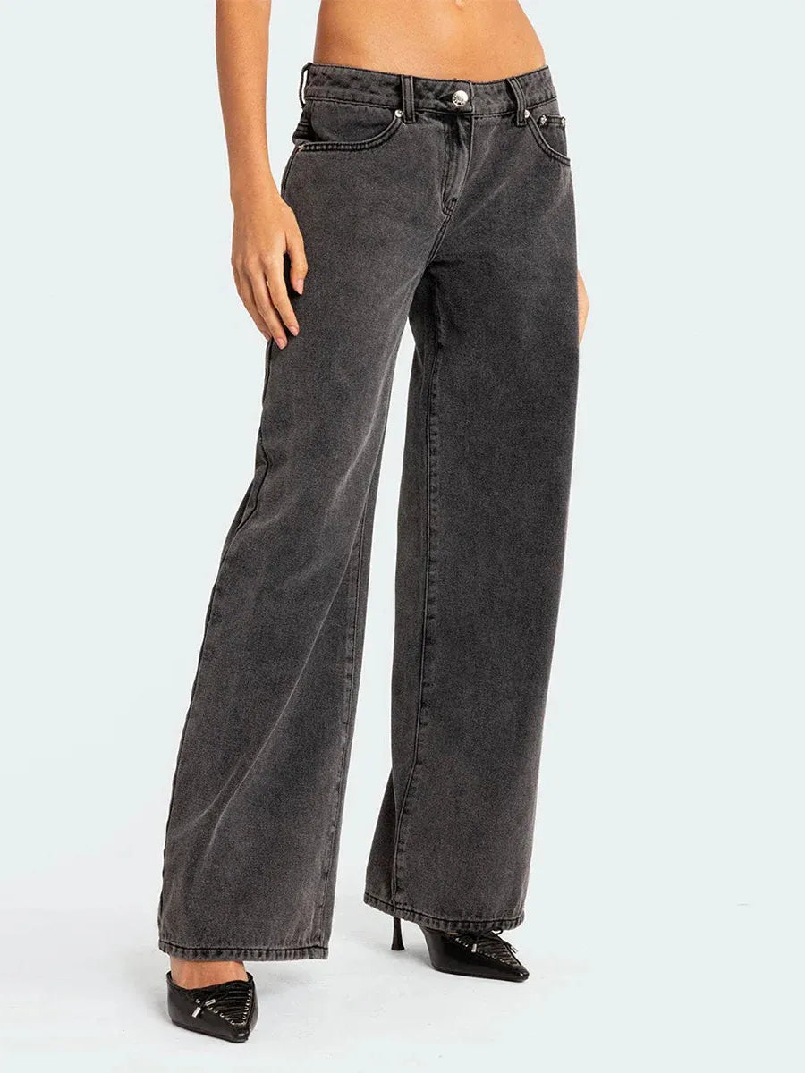 Straight Leg Denim Jeans for Women - Classic Fit, Versatile Everyday Wear, Available in Multiple Sizes and Washes