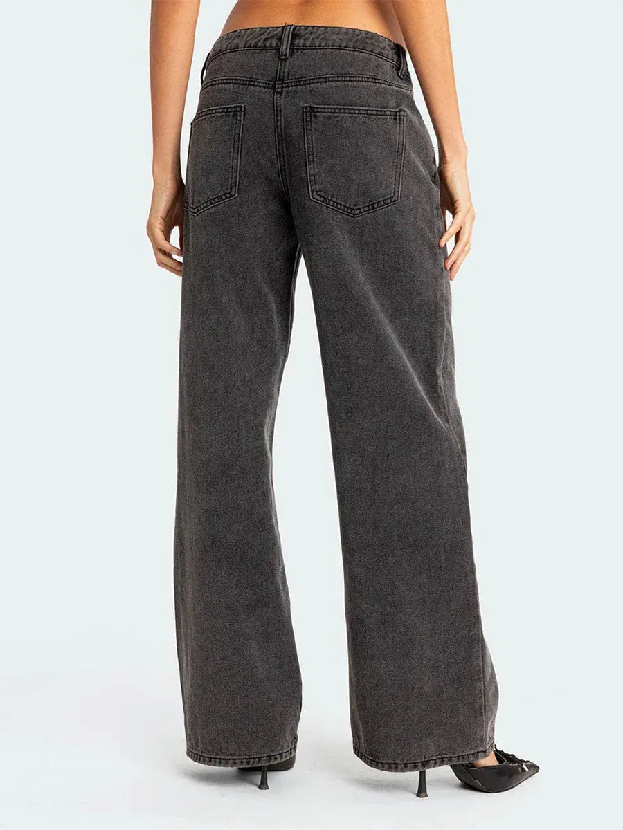 Straight Leg Denim Jeans for Women - Classic Fit, Versatile Everyday Wear, Available in Multiple Sizes and Washes