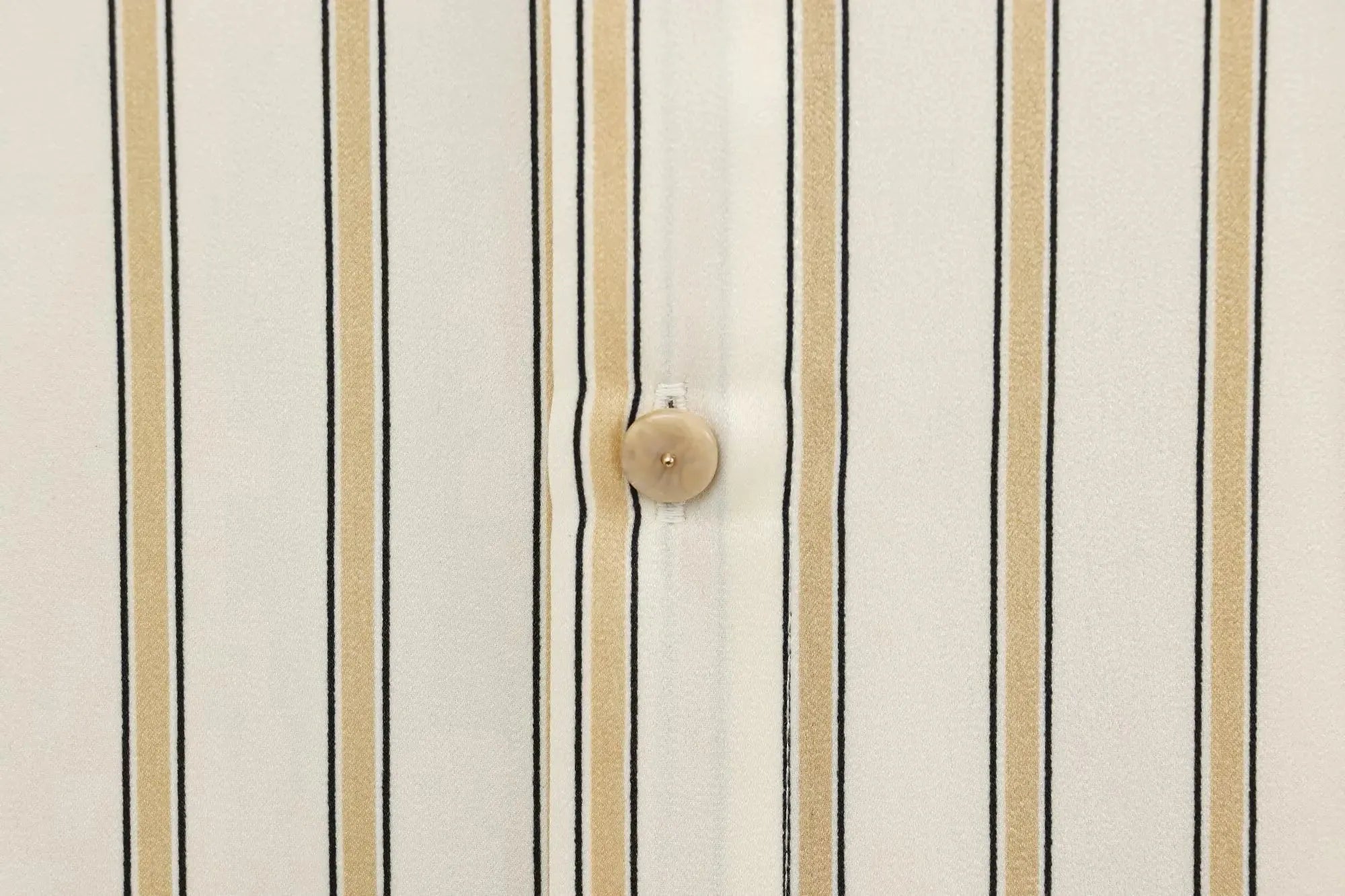 Striped Cotton Button-Up Blouse for Women - Casual European Style Top for Everyday Wear