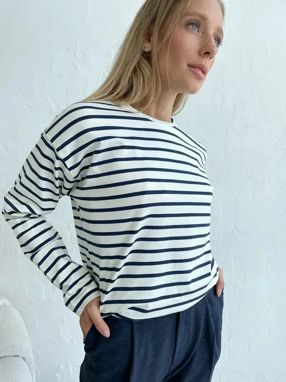 Striped Cotton Marinière Shirt for Casual Wear - Classic Nautical Style
