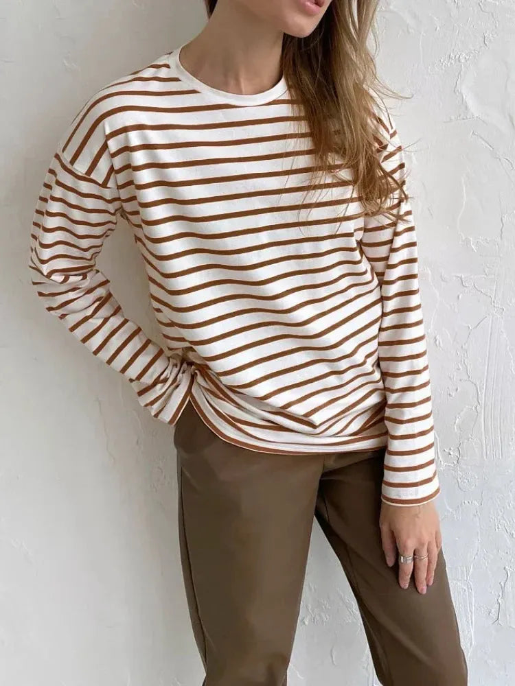 Striped Cotton Marinière Shirt for Casual Wear - Classic Nautical Style