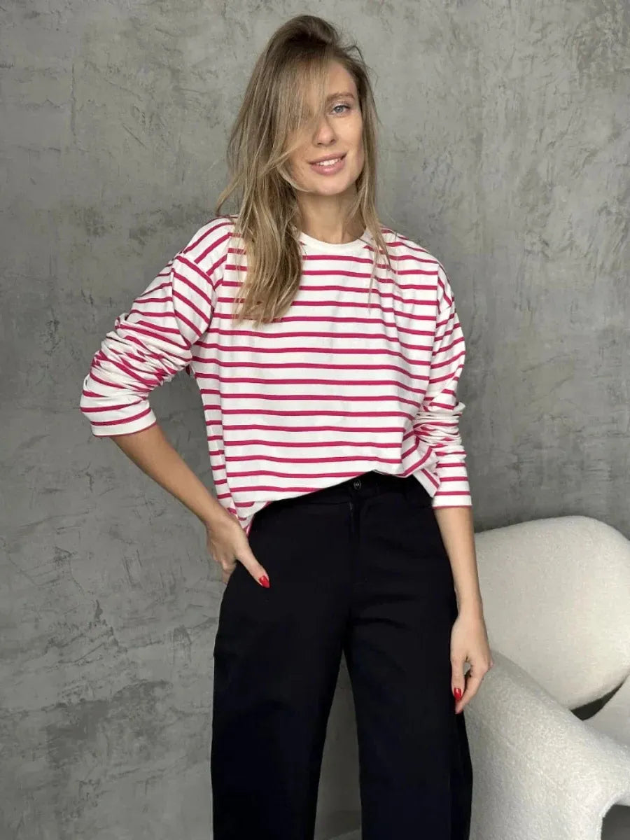 Striped Cotton Marinière Shirt for Casual Wear - Classic Nautical Style