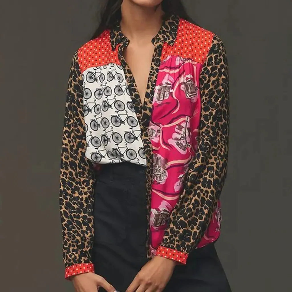 Stylized Blouses for Women - Lightweight Fabric, Casual Design, Perfect for Everyday Wear