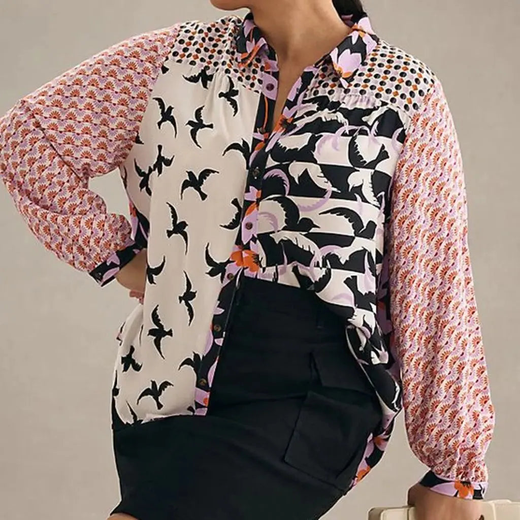 Stylized Blouses for Women - Lightweight Fabric, Casual Design, Perfect for Everyday Wear