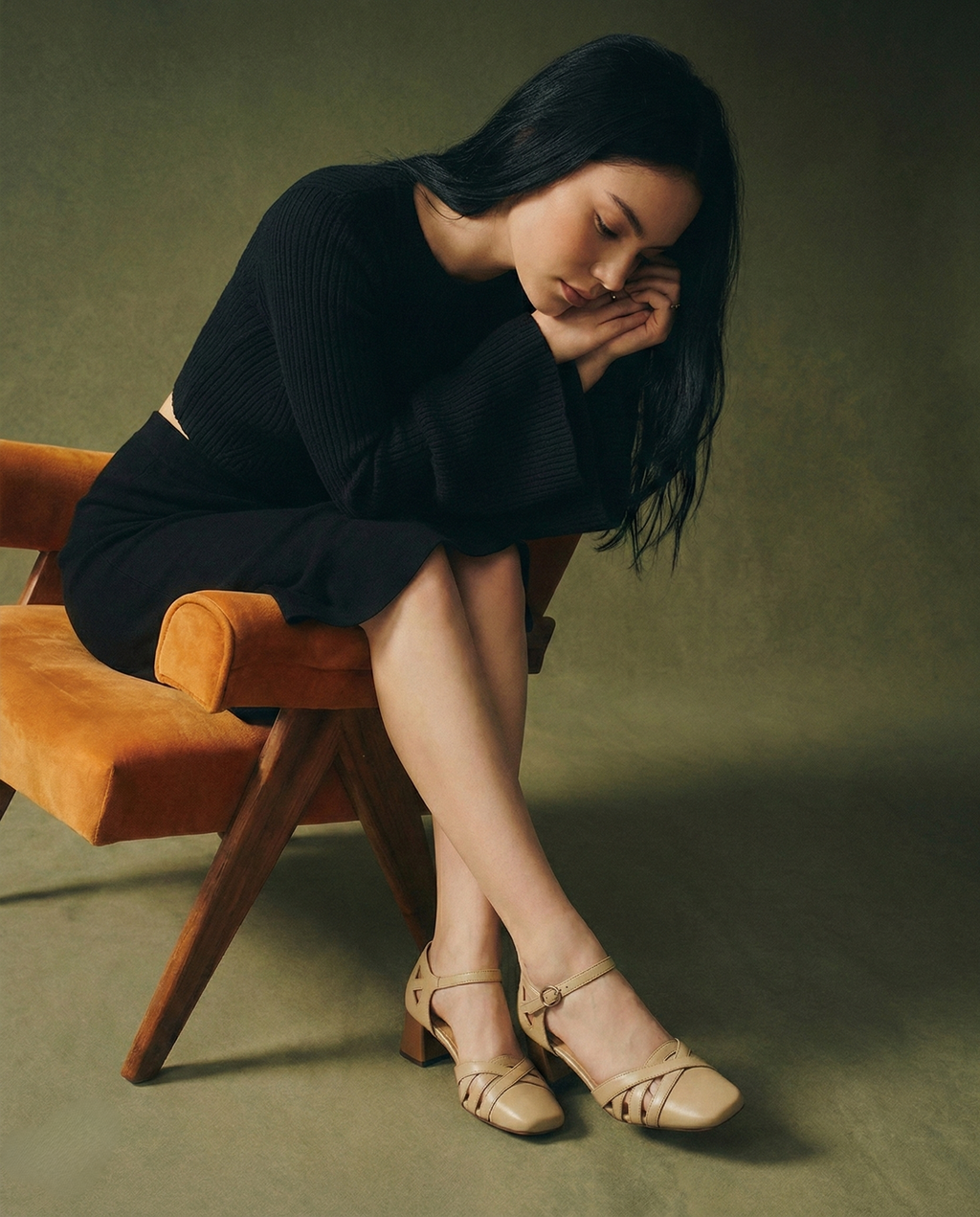 Suede Heeled Sandals for Women - Stylish Open-Toe Design for Casual or Dressy Occasions