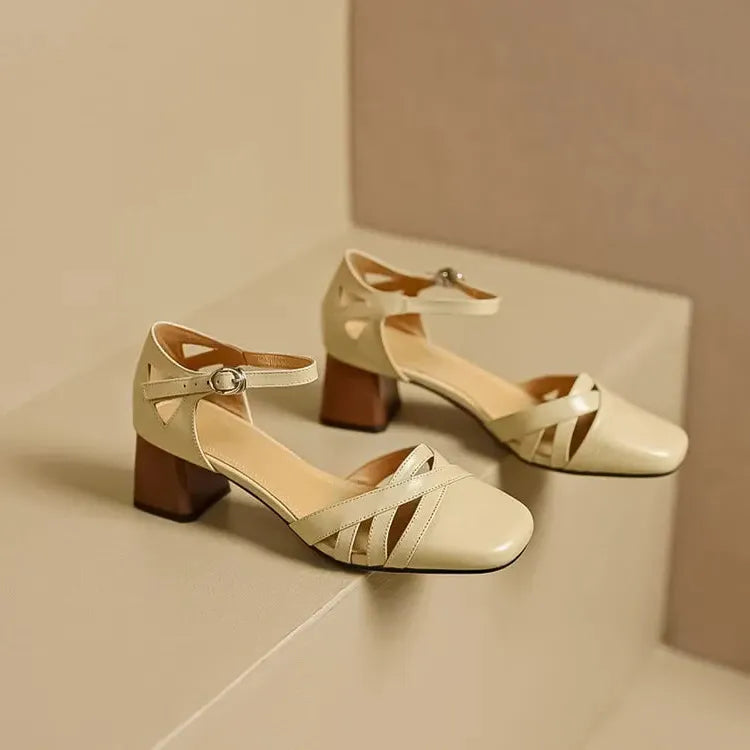 Suede Heeled Sandals for Women - Stylish Open-Toe Design for Casual or Dressy Occasions