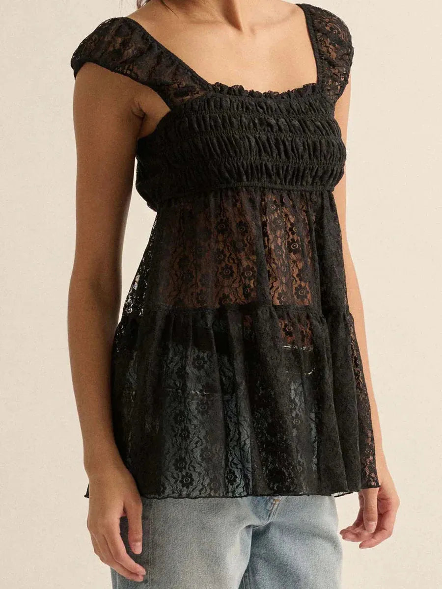 Summer Cutout Dress Top - Lightweight Fabric, Casual Style for Warm Weather, Available in Multiple Sizes