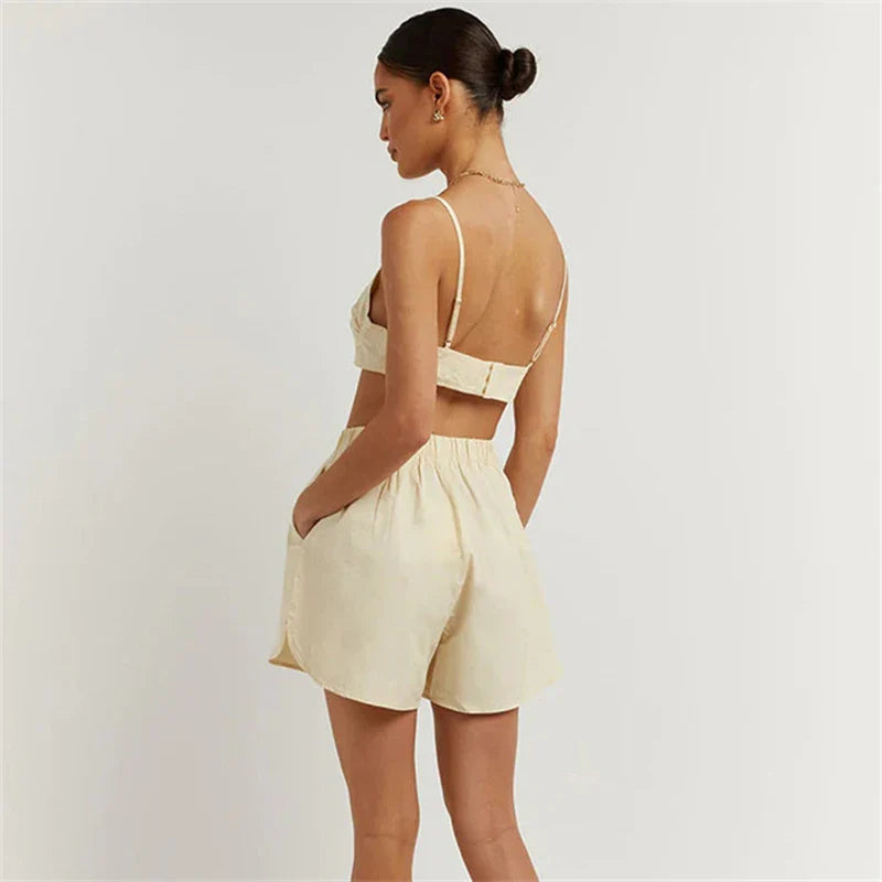 Summer Women's Clothing Set - Lightweight Fabric, Casual Style, Perfect for Warm Weather Outings