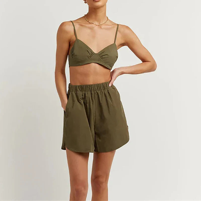 Summer Women's Clothing Set - Lightweight Fabric, Casual Style, Perfect for Warm Weather Outings
