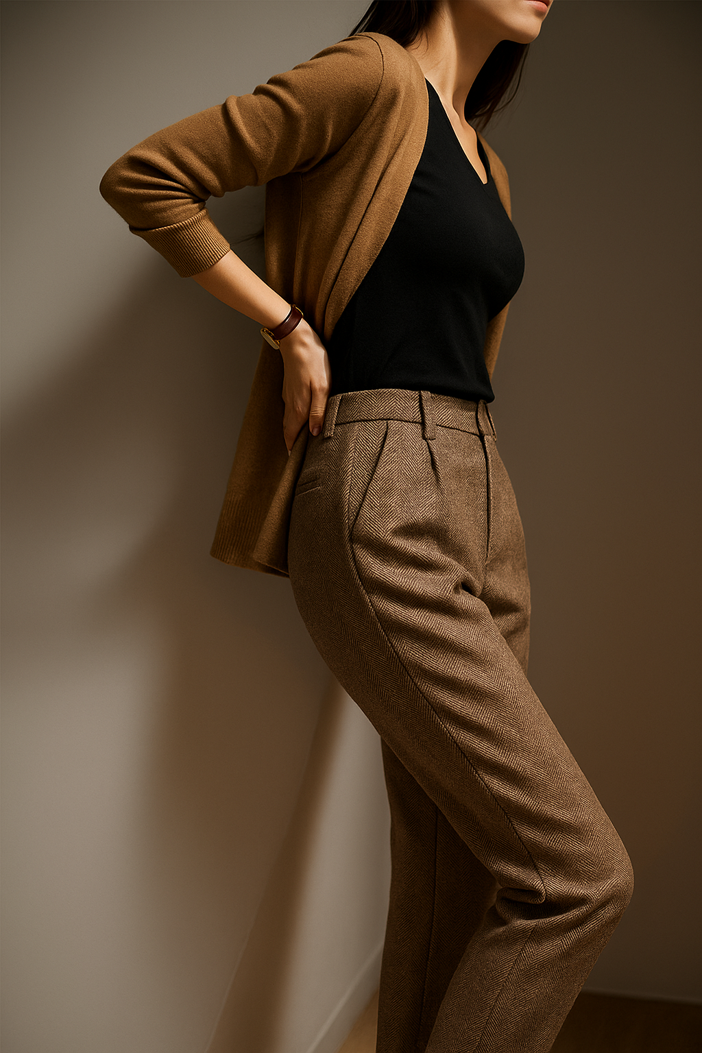 Tailored Wool Pants for Women - Classic Fit, Office Wear, Formal Attire, Versatile Style, Available in Multiple Sizes