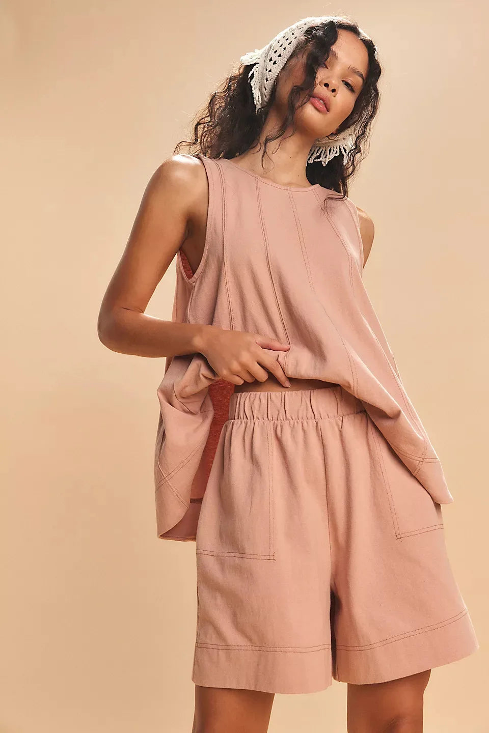 Two-Piece Women's Set - Lightweight Fabric - Casual Style - Perfect for Everyday Wear