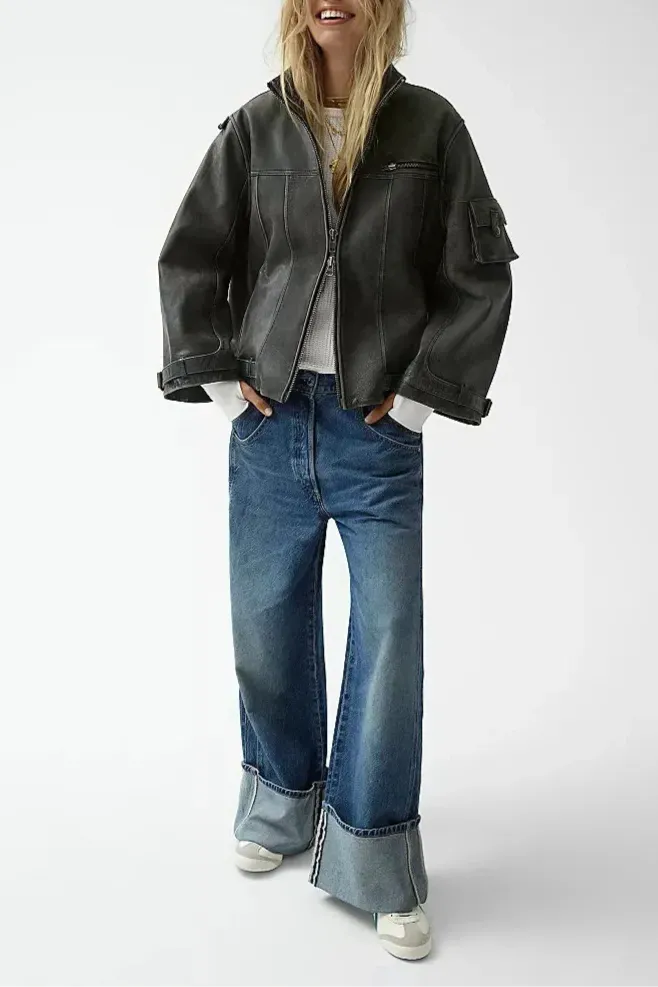 Vintage Denim Jeans for Men | American Style | Casual Wear | Classic Fit | Distressed Wash