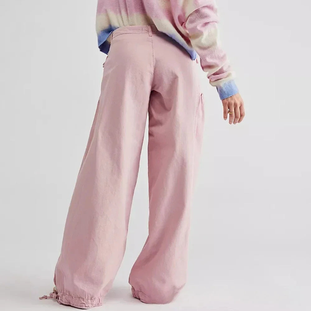 Wide-Leg Denim Jeans for Women - Comfortable Cotton Fabric - Casual Everyday Wear - Various Sizes Available