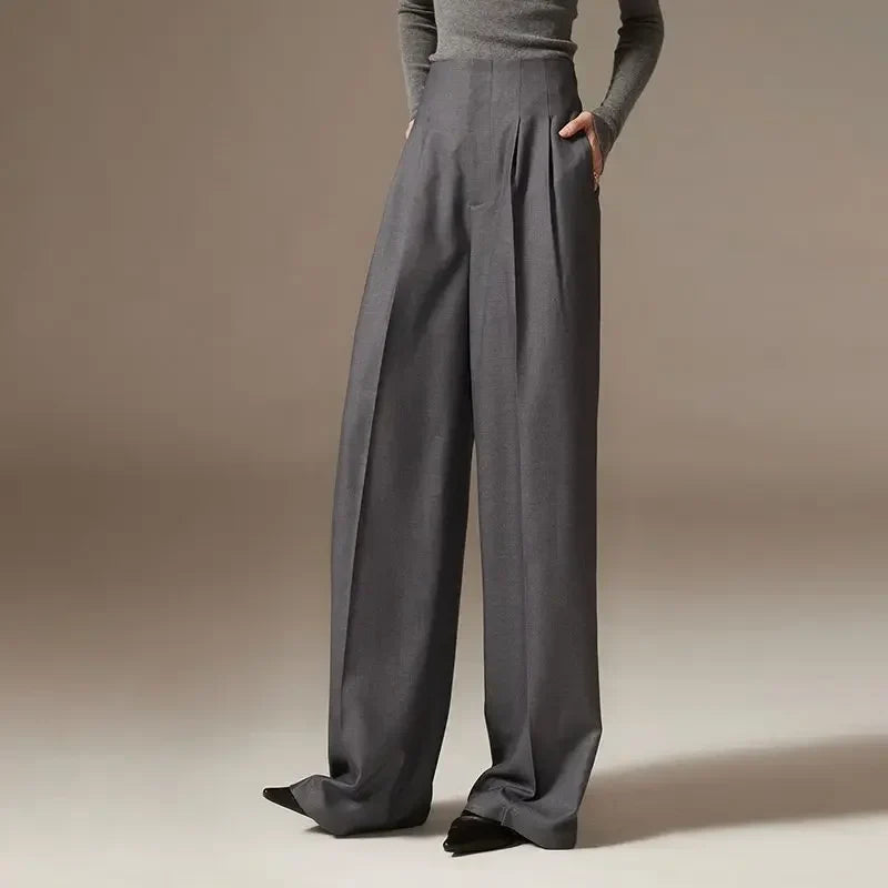 Wide Leg Draped Pants in Soft Fabric for Casual or Dressy Occasions - Comfortable and Stylish Women's Trousers