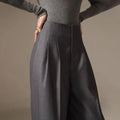 Wide Leg Draped Pants in Soft Fabric for Casual or Dressy Occasions - Comfortable and Stylish Women's Trousers