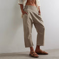 Wide Leg Pants for Women - Comfortable Cotton Blend - Casual Weekend Wear - Versatile Fashion Trousers