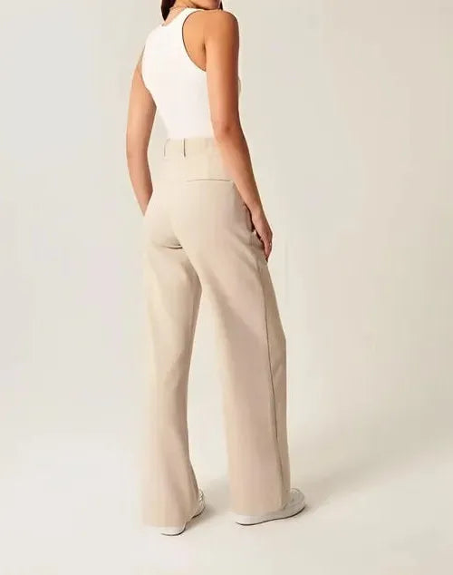 Wide-Leg Trousers for Women | Tailored Fit | Lightweight Fabric | Versatile Dress or Casual Pants