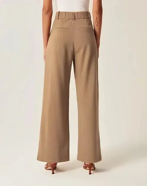 Wide-Leg Trousers for Women | Tailored Fit | Lightweight Fabric | Versatile Dress or Casual Pants